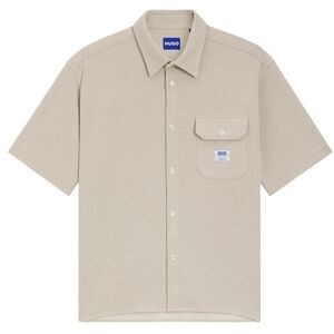 Hugo Mens Ebaffino Ribbed Shirt / White